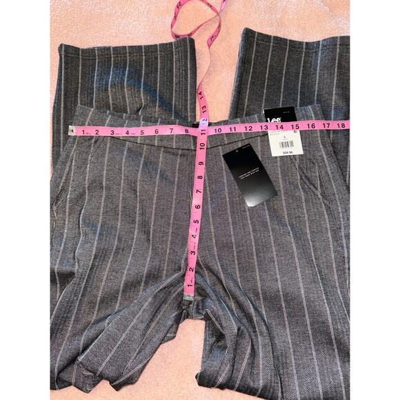 Lee Womens NWT Gray Stripe Pants Size Large Comfort Waistband Bootcut Career - Picture 6 of 7
